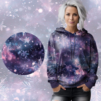 Bio French Terry mit Überbreite (Stoffbreite ca. 180 cm): Eigenproduktion  Snow magic - von Graustufen-Stoffe